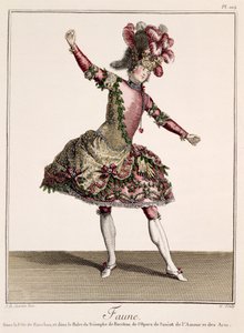 来自&39;Fete de Bacchus&39;和&39;巴克斯的凯旋芭蕾&39;的Faune，18世纪晚期（手工彩色雕刻）